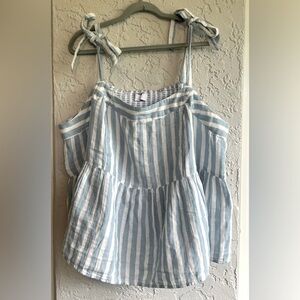 Old Navy Blue and White Striped Top (NWOT)
